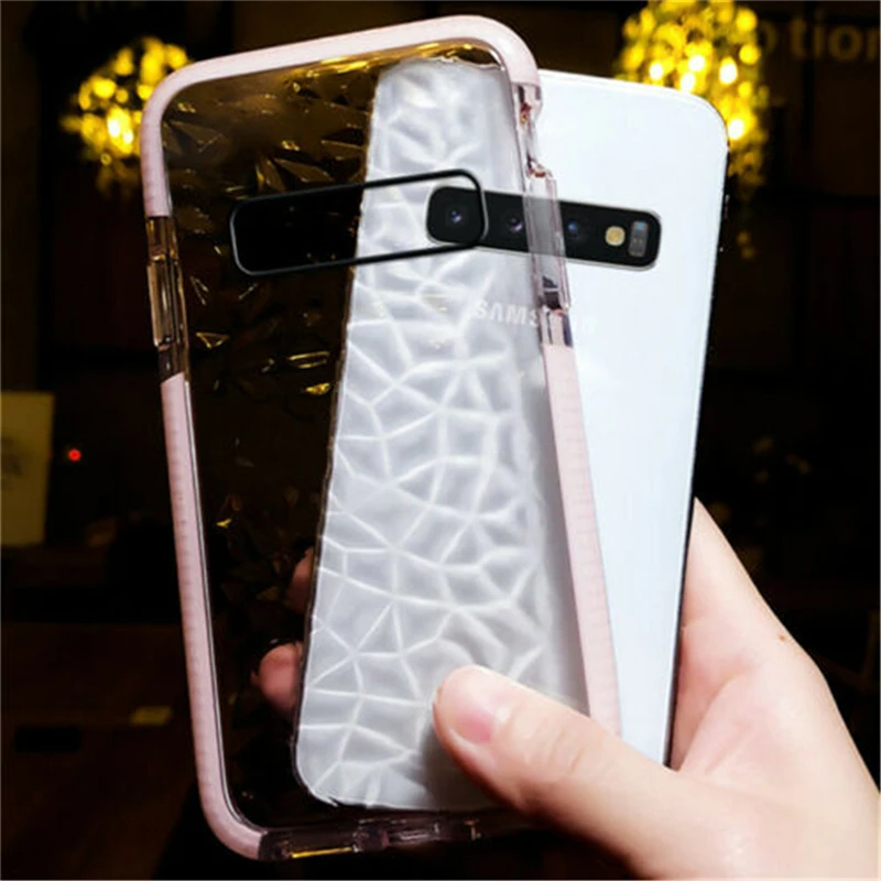 ELETEIL Clear Crystal Diamond Pattern Case For Samsung Galaxy S10 Plus Lite Soft TPU Shockproof capa de telefone E3 |