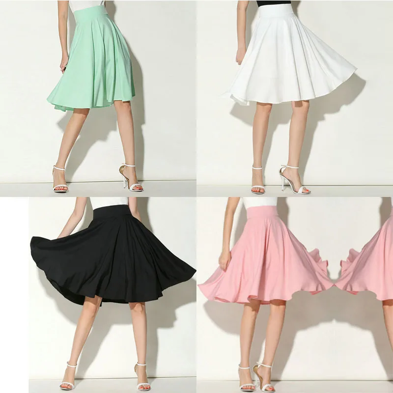 Женская плиссированная юбка с высокой талией летняя повседневная Пляжная