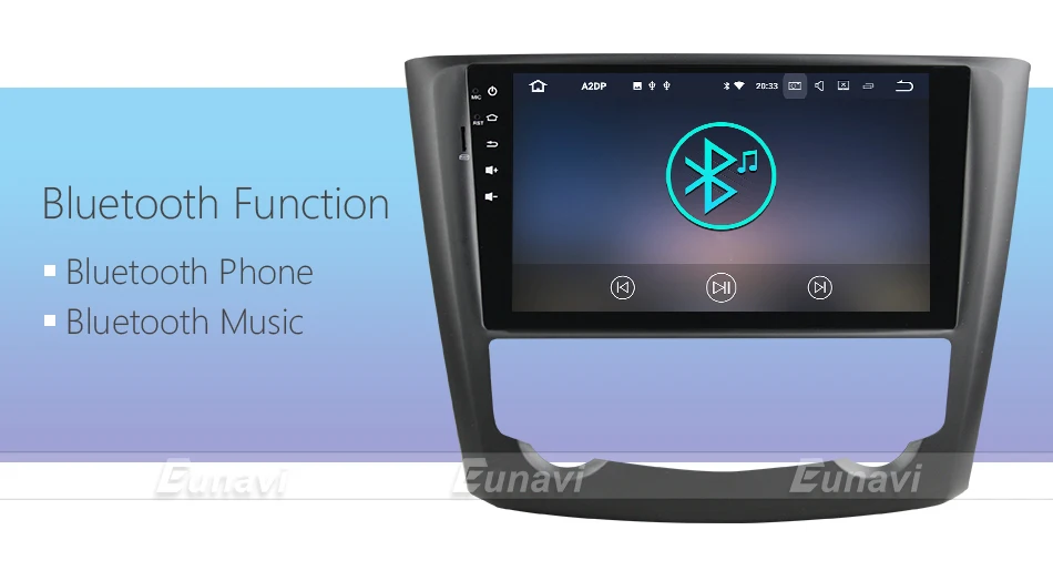 Eunavi 1 Din 9 ''четырехъядерный Android 7,1 автомобильный gps-навигация, радио, стерео для Renault Kadjar 2G ram wifi RDS Bluetooth