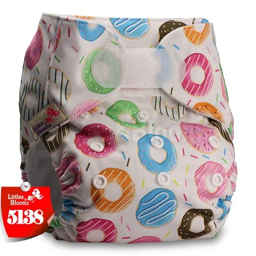 [Littles&Bloomz] Детские Моющиеся Многоразовые, настоящая стандартная ткань, застежка-липучка, карман для подгузников, пеленки, обертывание, подходит для рождения в горшке - Цвет: 5138