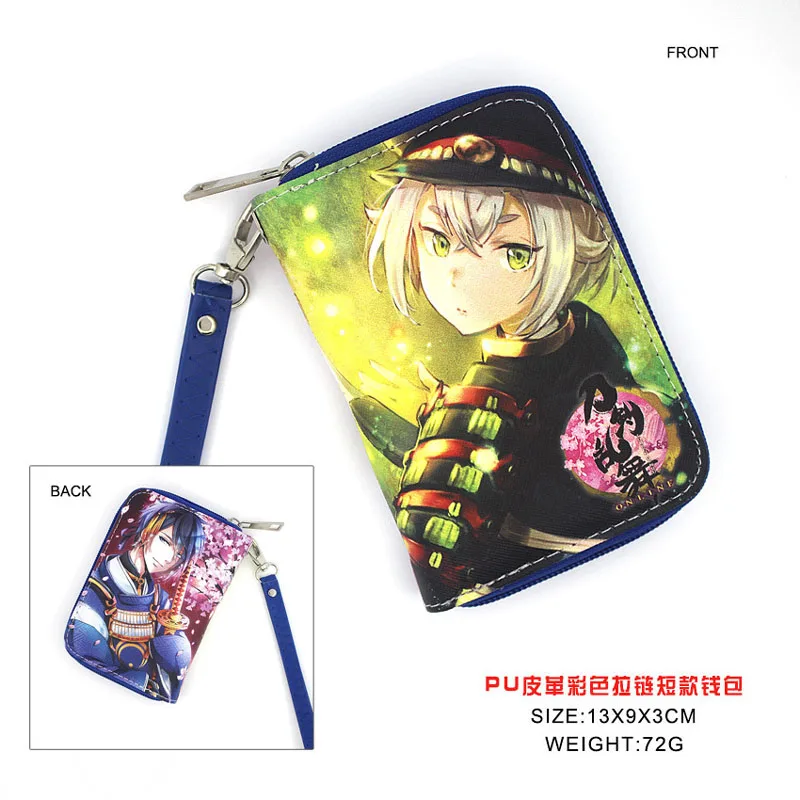 TouKen Ranbu Аниме Danganronpa высококачественный кожаный кошелек на молнии короткий кошелек для монет для мужчин и женщин подарок сумка для денег - Цвет: TouKen Ranbu