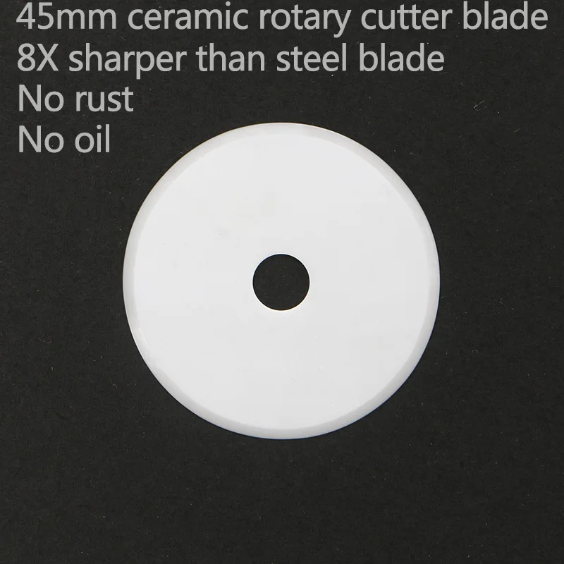 Ceramic blade DUOFEN алюминий 45 мм роторный резак квилтеры Швейные квилтинг ткань резка ремесло инструмент герметичность регулируемый - Цвет: Ceramic blade