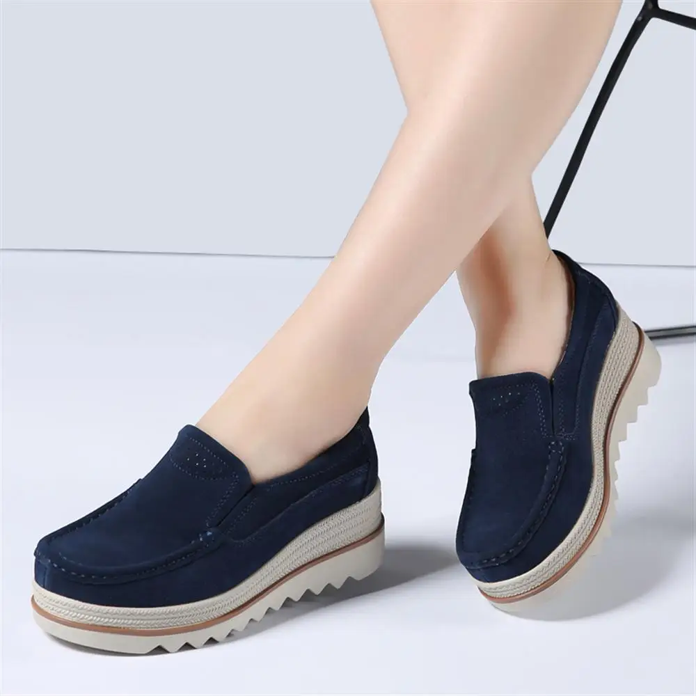 2018 весенне осенняя модная обувь на плоской платформе женская кожаная замшевая