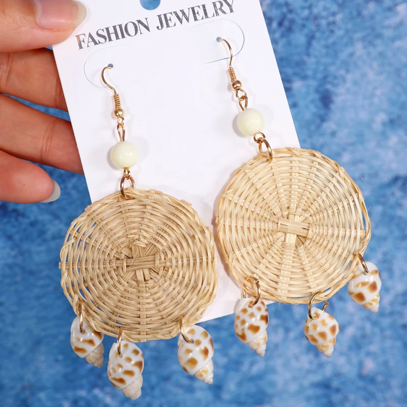 Серьги-косы Hesiod деревянные плетеные серьги ручной работы в Корейском стиле