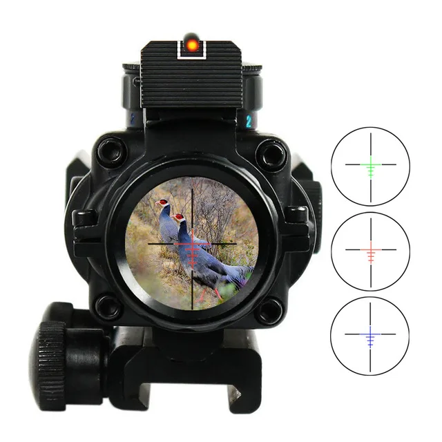 Тактический прицел для охотничьего ружья снайперская лупа 4x32 Acog 20 мм|Оптические