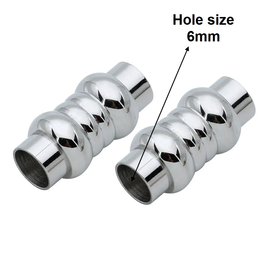 SAUVOO 2 шт./лот круглые магнитные застежки из нержавеющей стали подходят для 6 мм Lether