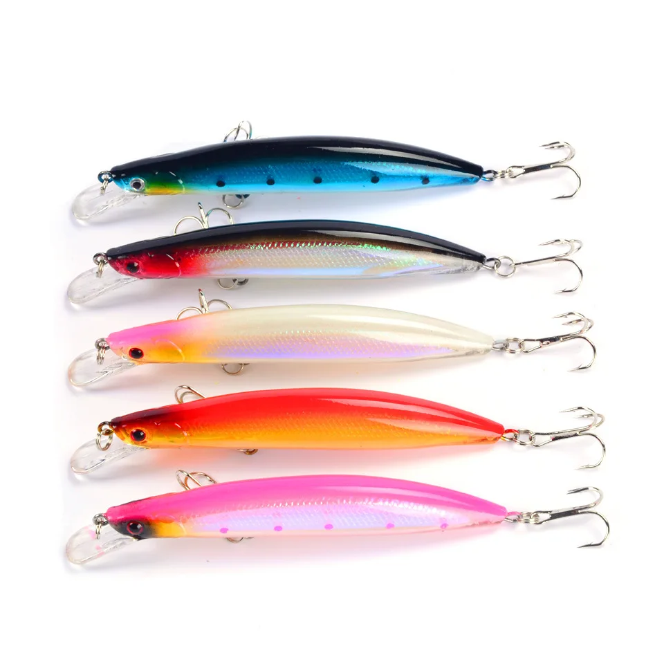 5 шт. прикормы Минноу Crankbaits ABS Пластик Жесткий Bait Искусственный Карп рыболовные снасти, воблеры 115 мм 12,9 г
