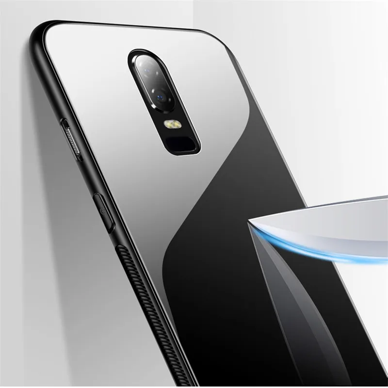 Для oneplus 6 Чехол One Plus 6 Чехол антидетонационный Fundas мобильный телефон закаленное стекло защитный чехол для Coque oneplus 6 op6 1+ 6