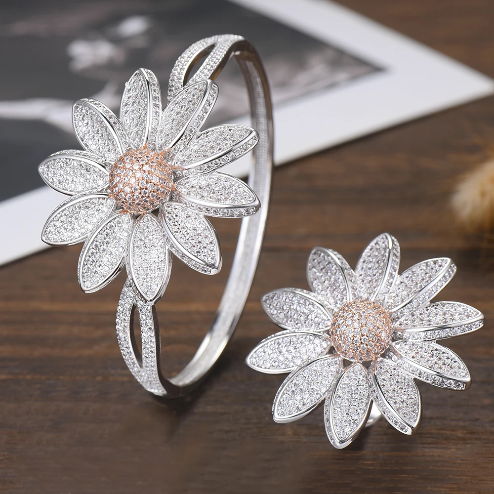 GODKI Новое поступление модные роскошные цветок бум супер блестящие AAA кубического