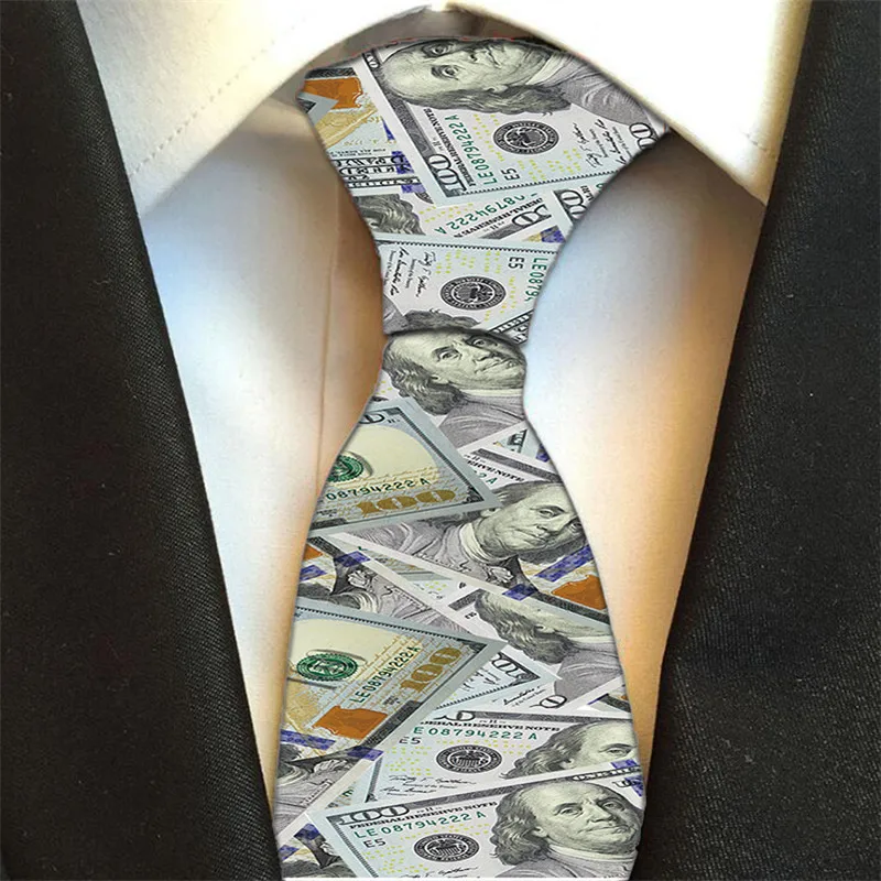 Галстуки с принтом для мужчин 8 см полиэстровые галстуки Новые повседневные