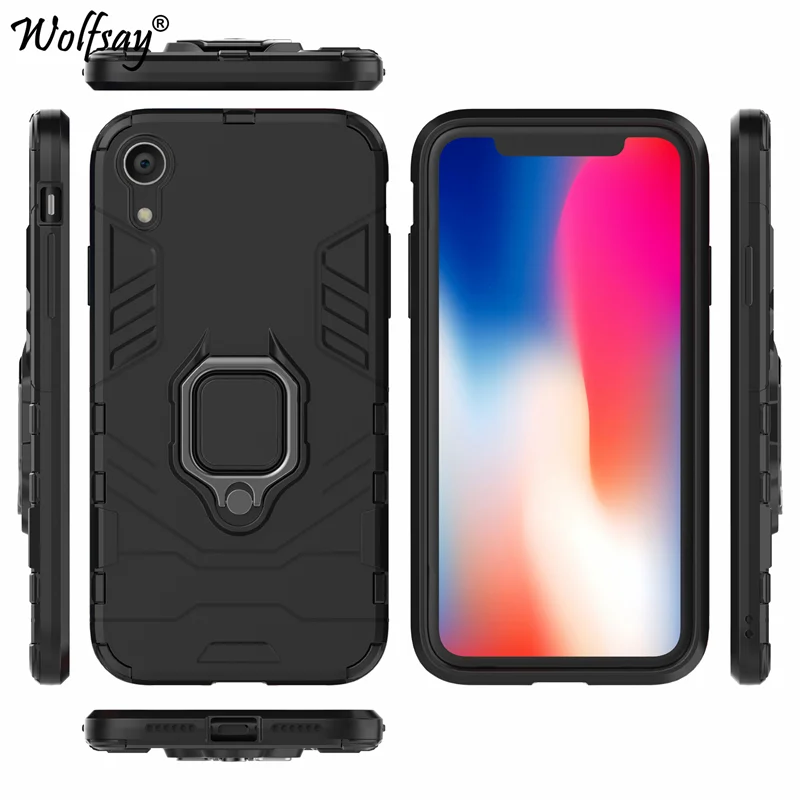 Автомобильный Магнитный защитный чехол для Funda iphone XR 6 1 "360 палец кольцо Celular
