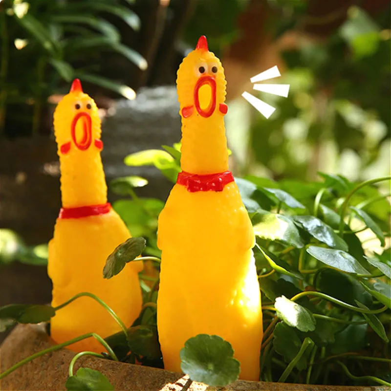 

Забавная резиновая игрушка-курица, 17 см