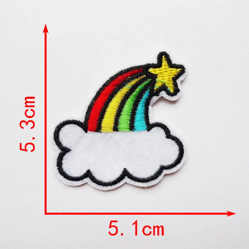 Bee Rainbow Elephant Rabbit Cactus Bow Moon Fish Embroidery Iron On Patches For Clothing Jeans Applique Sewing Badges Accessory | Дом и сад