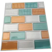 Vinyl Wall Tile Sticker PU 3D Dome Peel And Stick Wall Brick Kitchen Or Bathroom Backsplash Pack Of 10