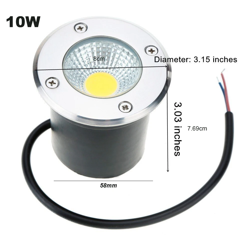 Подземный светильник светодиодный IP68 5 Вт 10 12 в пост. Тока|inground light|led undergroundled