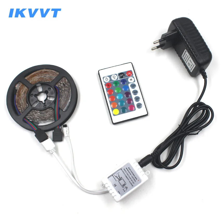 IKVVT 5 м RGB Светодиодная лента 2835 световая полоса 12 В гибкая не водонепроницаемая