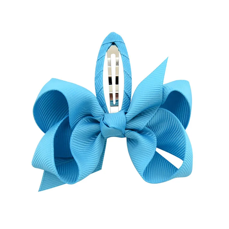 07 Light Blue Мельница лук ребенок шпилька Grosgrain ленты завернутый безопасности девушка Заколки для волос для девочек Hairclip дети контакты Головные уборы аксессуары для волос - Цвет: 07 Light Blue