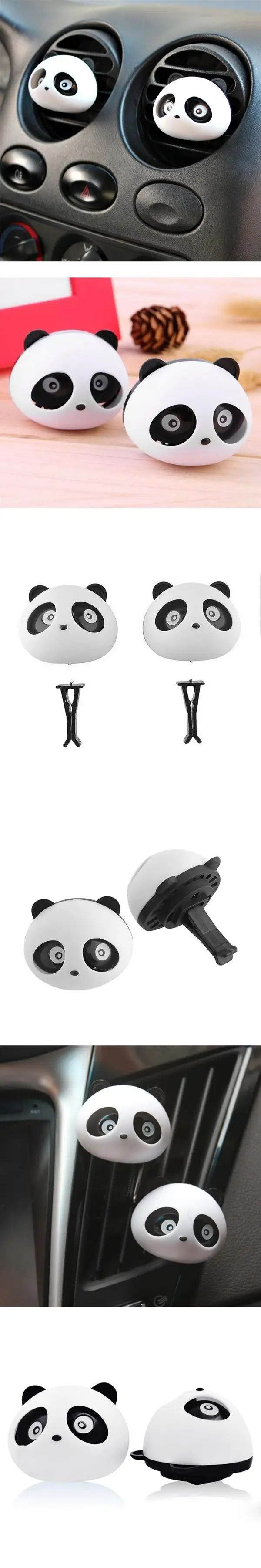 2 стука Авто приборная панель Luchtverfrisser Panda Parfum Diffuser Zwart onderscheidend aangename geur overal