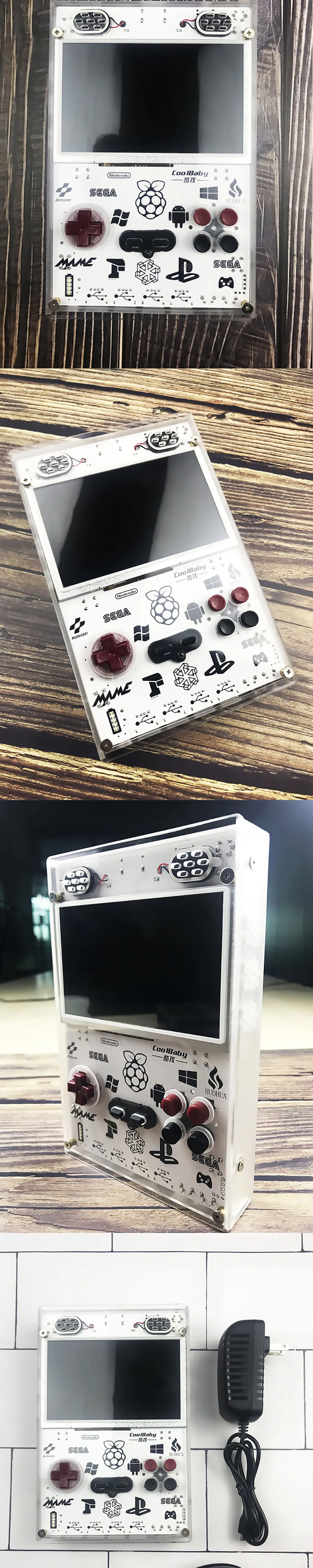 COOLBABY 5,0 дюймов DIY портативная консоль игра Gameberry Retropie Lakka Pie Raspberry Pi 15000 Ретро игра внутри 10000mA батарея