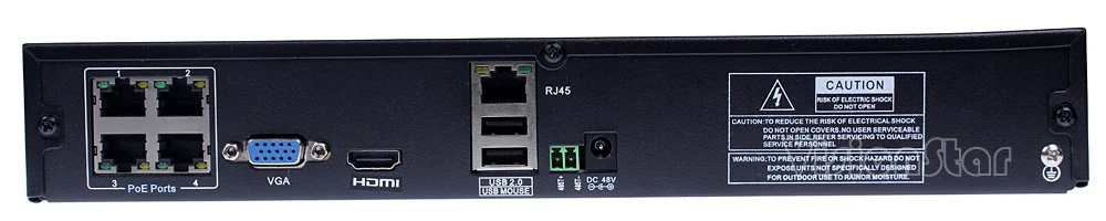 PoE NVR 4ch H.264 сети 1080 P ONVIF Рекордеры для видеонаблюдения ptz управления движением