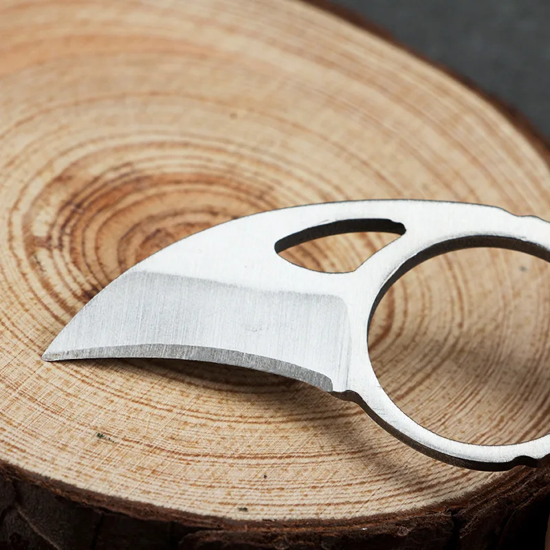 Карманный мини-нож Karambit с кожаным ножом портативный инструмент для ножниц