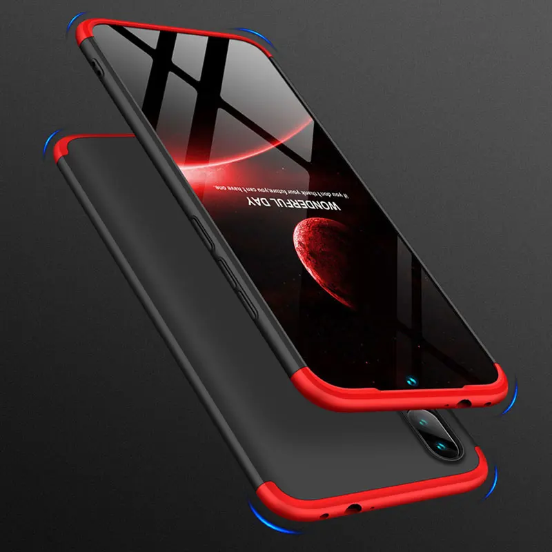 Red With Black Чехол для телефона Olhveitra для Xiao mi Red mi Note 7 5 6 Pro mi 9 Red mi 7 Y3 GO 6 5 Plus Pocophone F1 чехол 3 в 1 защитный чехол - Цвет: Red With Black