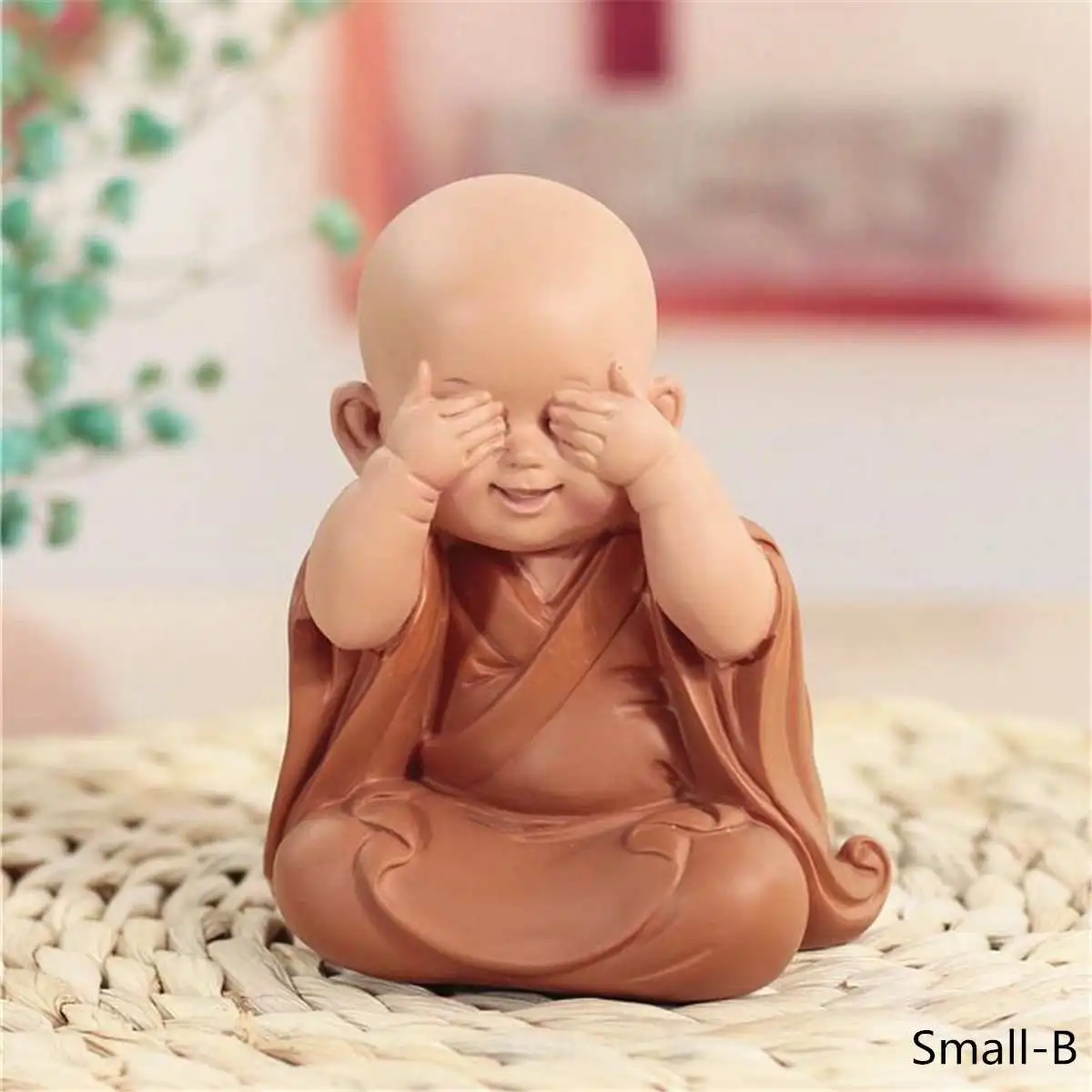 Little Monk Sculpture Chinese Style Resin Hand-Carved Buddha Statue Home Decoration Accessories Gift Small | Дом и сад