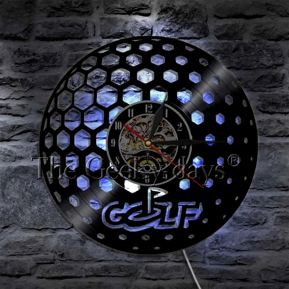 Мяч для гольфа настенные часы Glof Club винтажные художественные виниловые игры в