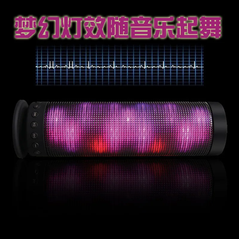 Красочный светодиодный портативный Bluetooth динамик беспроводной Супер Мини Бас-колонки с мигающими огнями Поддержка TF карты играть Горячая Распродажа