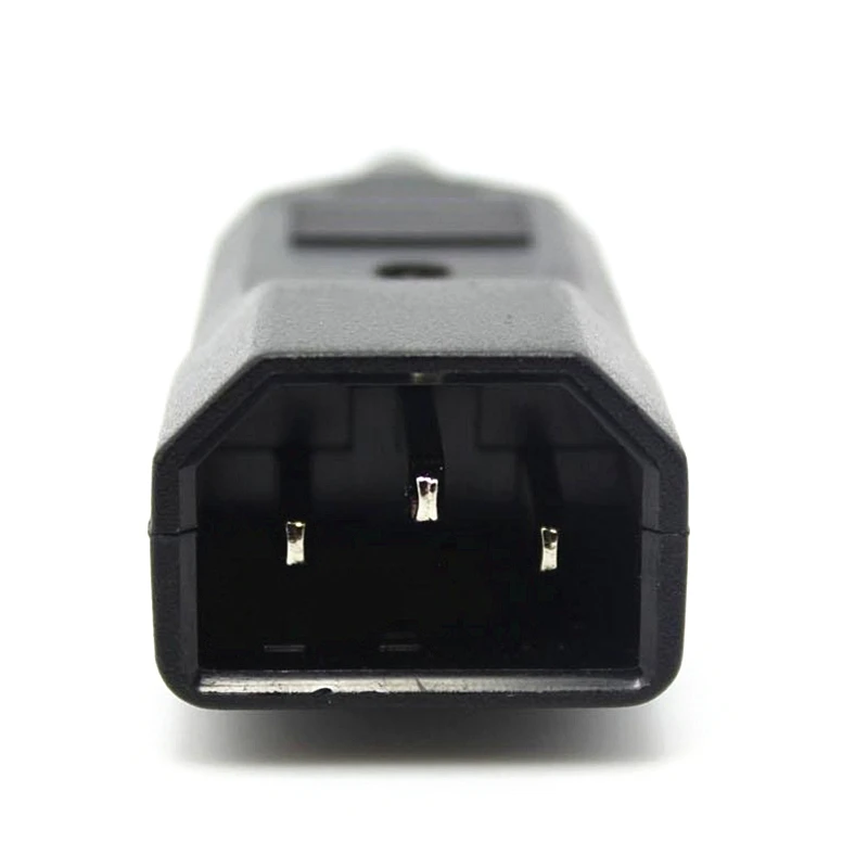 10PCS IEC C14 Male Plug Rewirable Power Connector 3Pin IEC-C14 Socket Computer Cable Adapter 10A 250V Black | Электроника