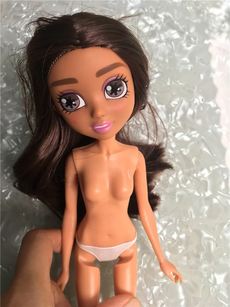 brown hair 2 Качественное платье принцессы для куклы, девочка, мульти-Подвижная кукла, голый тело с головками, подарки на день рождения для девочек, коллекция игрушек - Цвет: brown hair 2