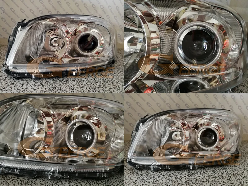 Для Toyota RAV4 2009 2010 2011 2012 проектор фары отличное Ультра яркое освещение CCFL ангельские глазки комплект Halo Кольцо