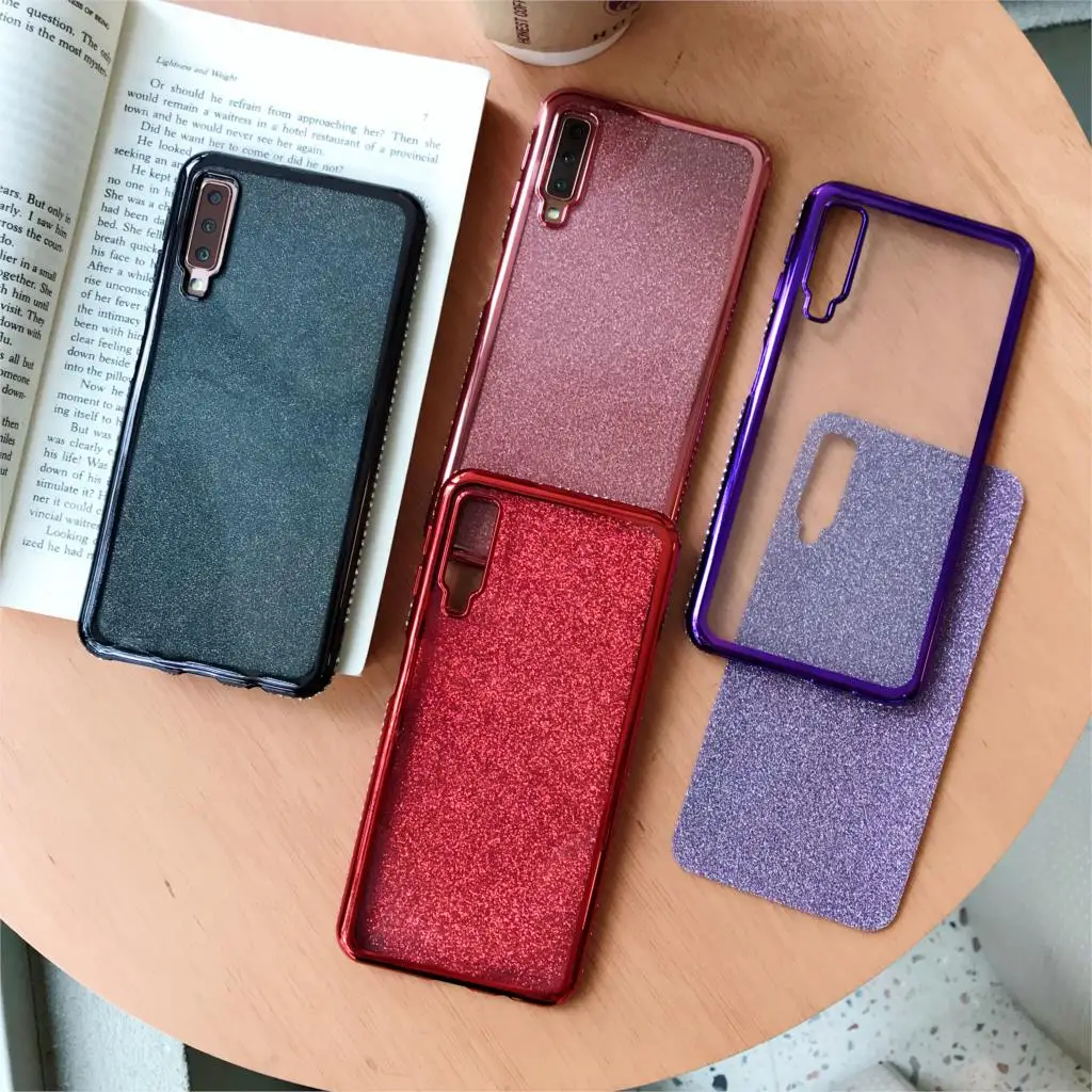 Блестящий Алмазный чехол для Samsung Galaxy A30 A40 A50 A70 A10 M10 M20 2019 из ТПУ блестки чехлы