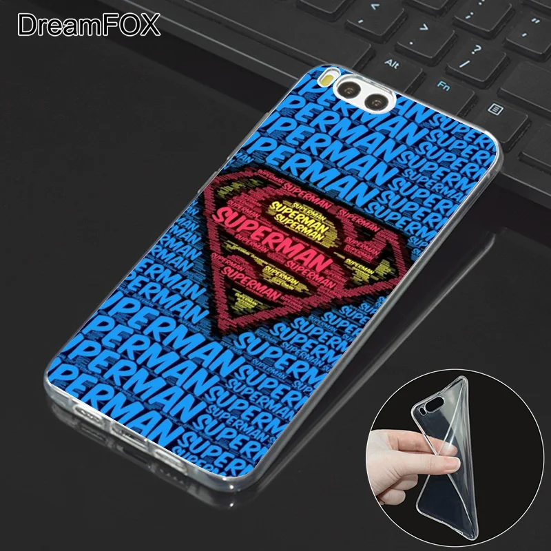 DREAMFOX M240 Hot Superman Soft TPU Silicone Case Cover For Xiaomi Mi Note 2 3 4 5 6 8 SE M5 4C 4S 5C 5S 5X 6X A1 Plus |