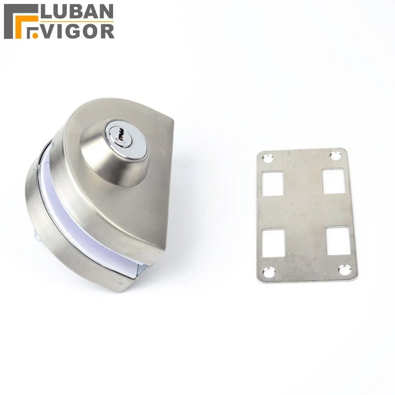 Стеклянный дверной замок защелки нержавеющая сталь 304 без отверстия одна дверь