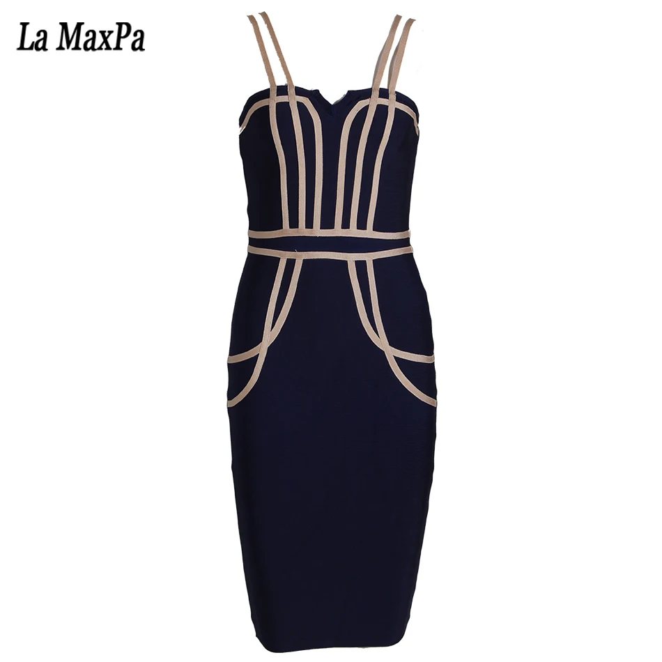 2017 летнее Новое Полосатое женское бандаж знаменитости для вечеринок платье