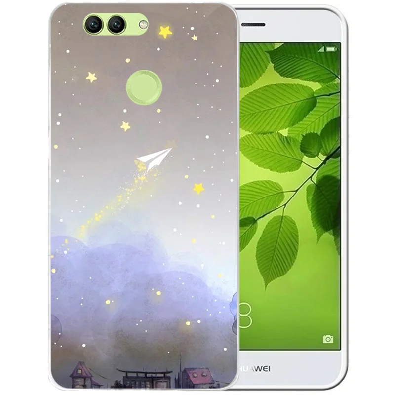 Модные звездное небо Телефон чехол для huawei nova2 plus Чехлы Мультфильм задняя крышка