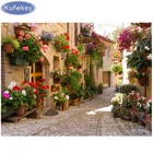 5D алмазная живопись сделай сам, вышивка городским ландшафтом, полноразмерная Алмазная Вышивка крестиком, цветок Стразы, мозаичная живопись, домашний декор