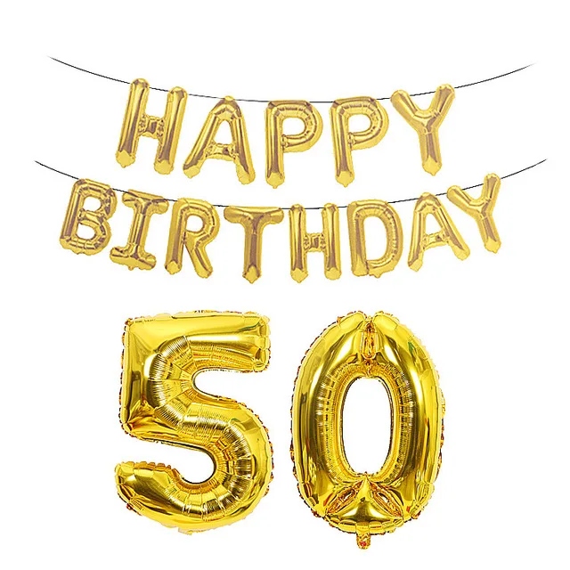 1 комплект 16 дюймов с надписью Happy birthday шар 18 21 30 40 50 60 день рождения украшения для взрослых розовое золото воздушный шар из фольги вечерние Globos