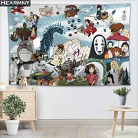 hearmny spirited away background fabric valance tapestry wall hanging bedroom living room blanket yoga beach towel tablecloth