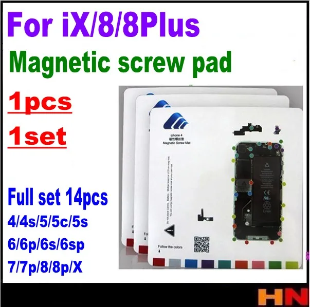 1 шт. для iPhone X 8 8p полный комплект профессиональный магнитный коврик винтов работы