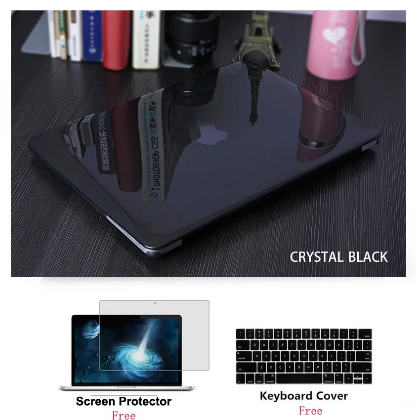 Кристальный чехол для ноутбука + клавиатуры Защитная пленка экрана Apple Macbook Pro Retina