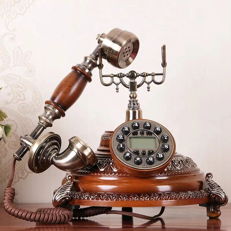 Европейский антикварный телефон в стиле ретро домашний модный декоративный для