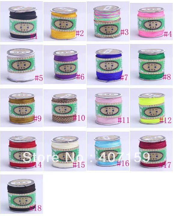 Новинка 0 8 мм смешанные цвета нейлоновый китайский узел шнур линия макраме Rattail