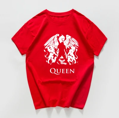 W375MT red Блестящая рок-группа queen футболка для женщин размера плюс хлопок Летняя женская футболка, винтажная уличная футболка femme harajuku - Цвет: W375MT red