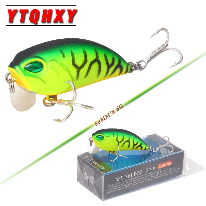 YTQHXY горячая модель Рыболовная Приманка Crankbait 50 мм 8 6 г воблеры погружение 1 5 м peche