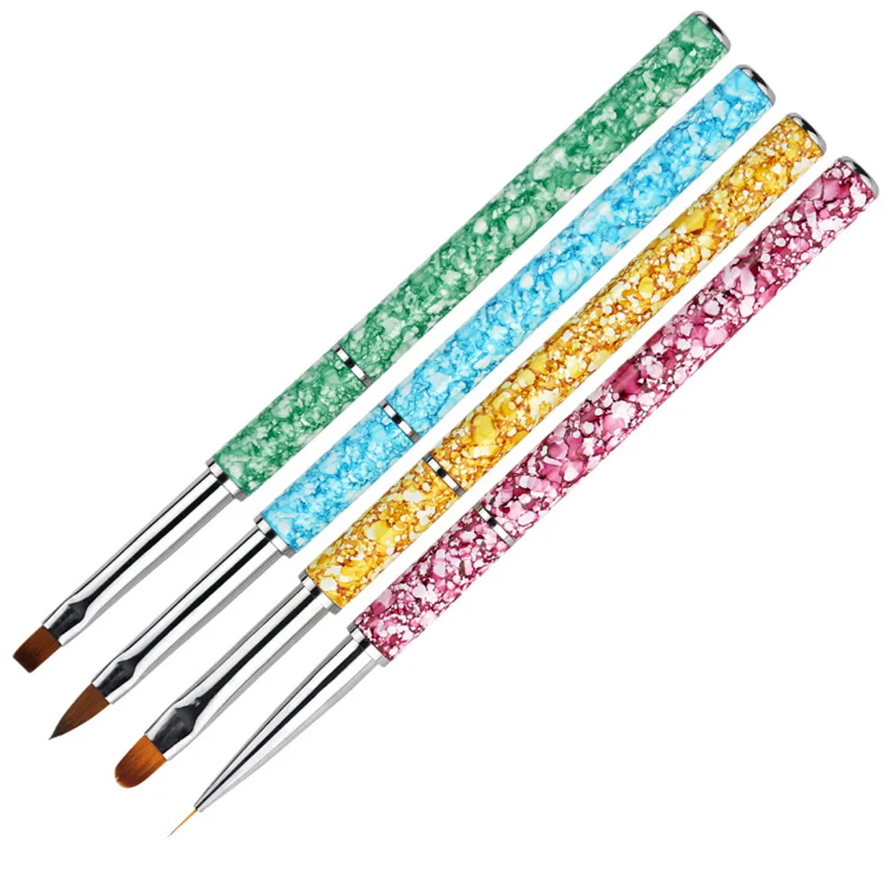 Мраморный длинный лак для ногтей фототерапия проволока рисования ручка точечное