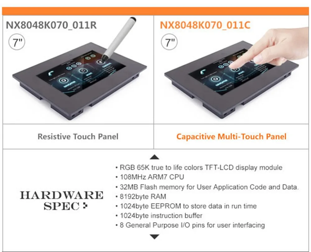 7 0 дюймовый Nextion Улучшенный резистивный nx8048k070 _ 011r USART HMI ЖК сенсорный дисплей