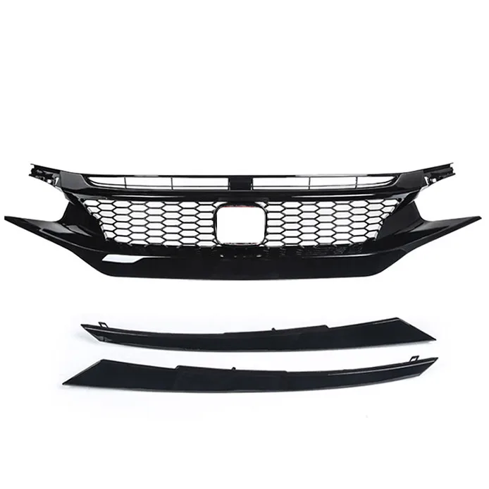 Автомобильная гоночная решетка для Honda Civic Grill 10TH- type R Sport черная решетка радиатора сотовый передний капот бампер