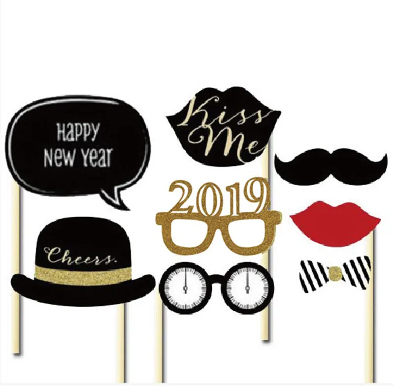 16 дюймов номер 2019 фольга шары с новым годом DIY Фото баннер из реквизитов